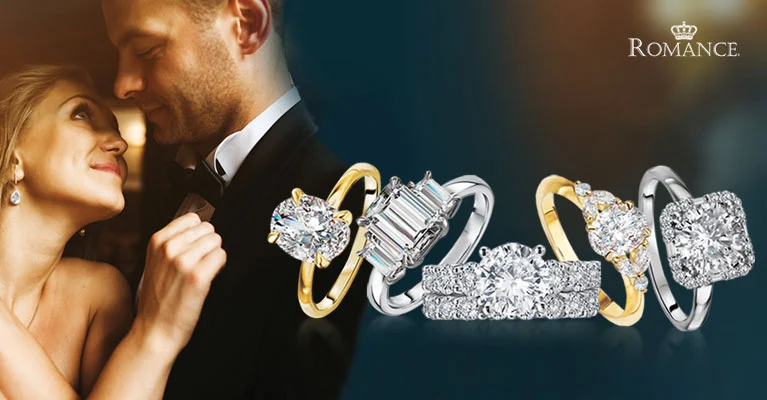 Romance bridal rings at Showcase Jewelers