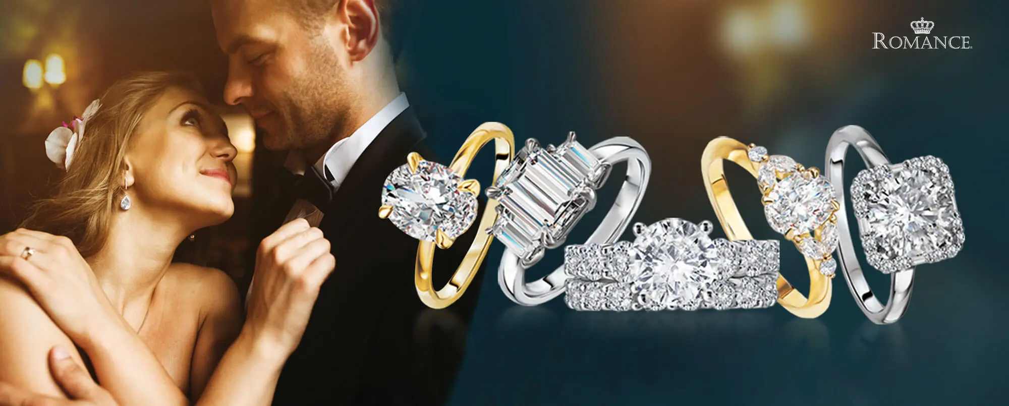 Romance bridal rings at Showcase Jewelers